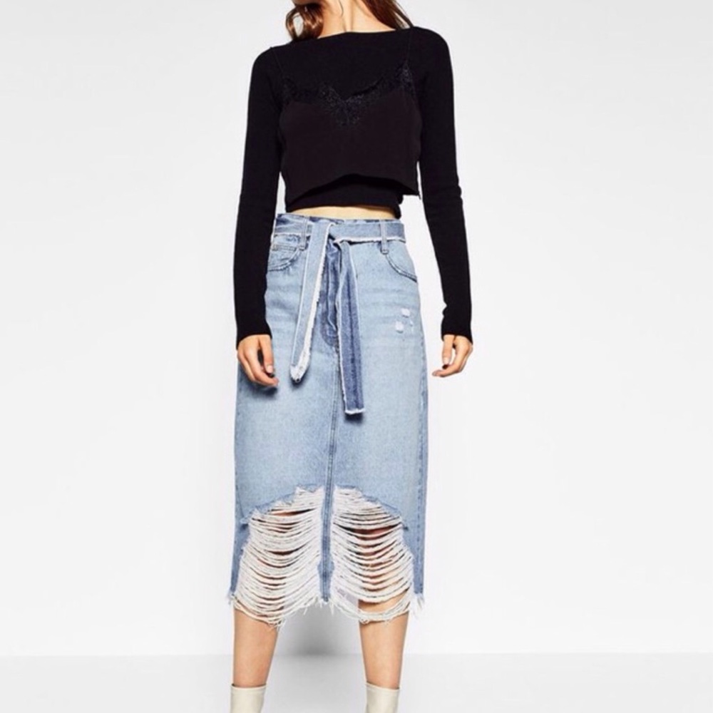Zara denim skirt
